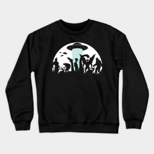 Bigfoot Ufo  Mothman And Cryptid Crewneck Sweatshirt